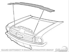 Karosseriedichtung Motorhaube - Weatherstrip Hood  Mustang 64-70